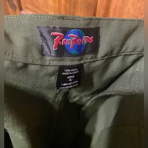 Rail Rider Pants Adult XL Army Green Nylon Lightweight Hiking Mens pants